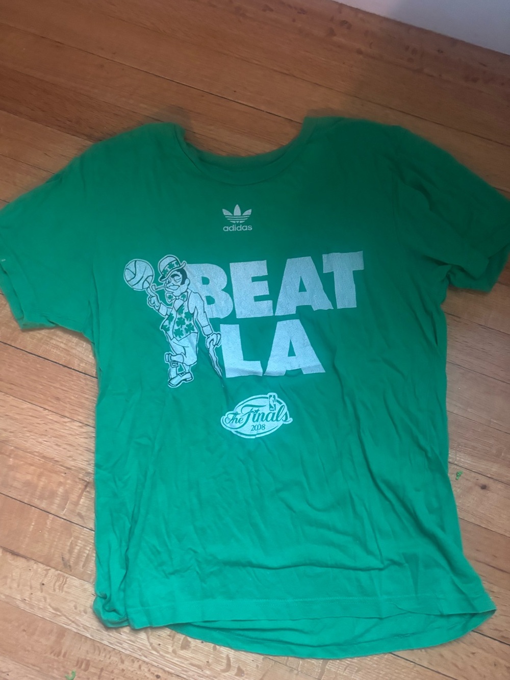 Vintage adidas Celtics NBA Finals ‘Beat LA' 2008 Graphic Tee - Sz medium